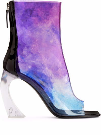 Shop Giuseppe Zanotti Nordlyss Open-toe Boots In Purple