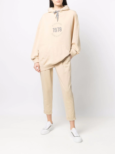 Brunello Cucinelli Logo-print Pullover Hoodie In Yellow