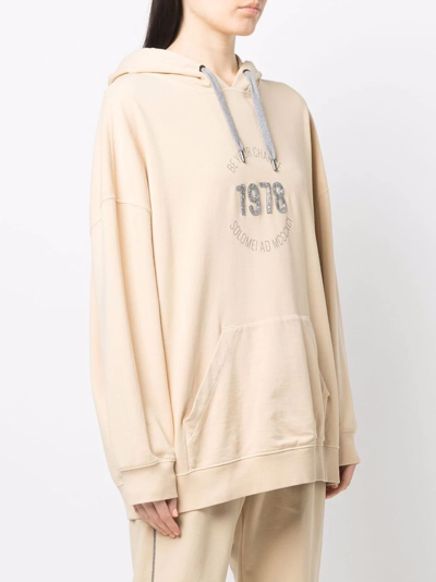 Brunello Cucinelli Logo-print Pullover Hoodie In Yellow