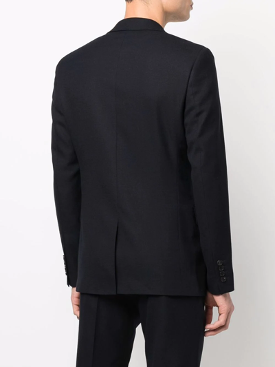 Shop Sandro Single-breasted Wool Suit Jacket In Blue