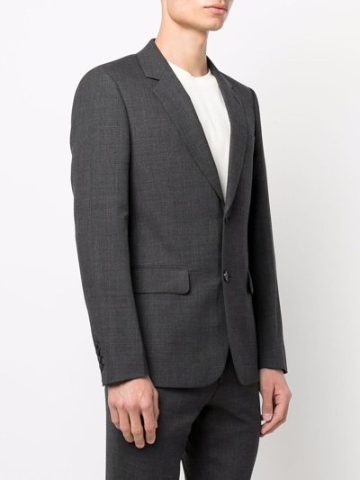 Sandro Single-breasted Wool Suit Jacket In Grey