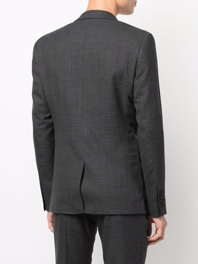 Sandro Single-breasted Wool Suit Jacket In Grey