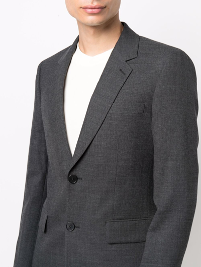 Shop Sandro Single-breasted Wool Suit Jacket In Grey