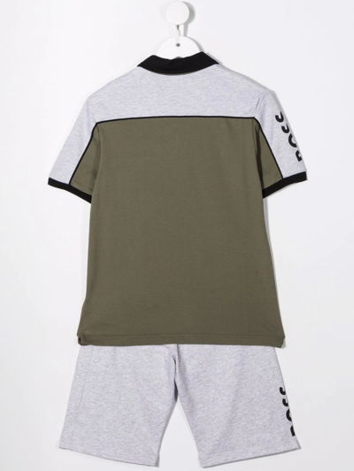 Shop Bosswear Panelled Short Tracksuit In Grey