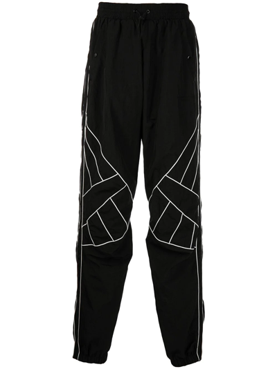 Sculpted Piping Track Pant In Nylon In Black