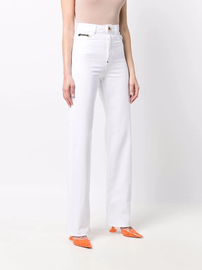 Shop Philipp Plein Straight-leg Denim Jeans In White