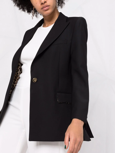 Philipp Plein Peaked Lapel Blazer In Black