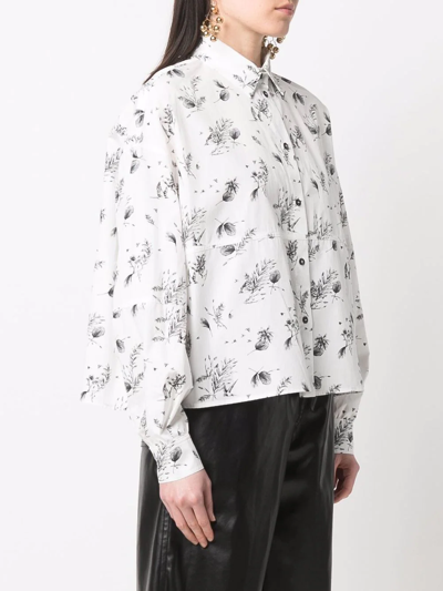 Shop Woolrich Sketch-style Print Shirt In White