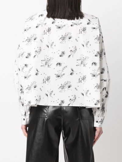 Shop Woolrich Sketch-style Print Shirt In White