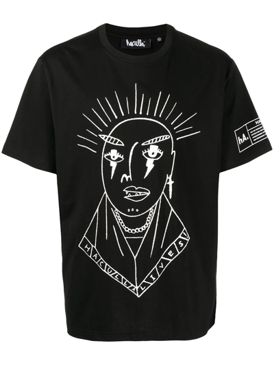 Shop Haculla Sketch-style Print T-shirt In Black