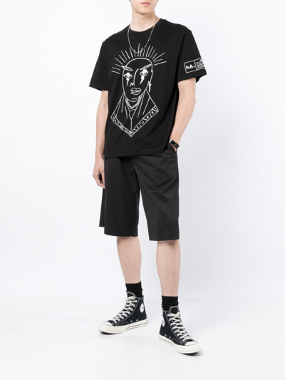 Haculla Sketch-style Print T-shirt In Black