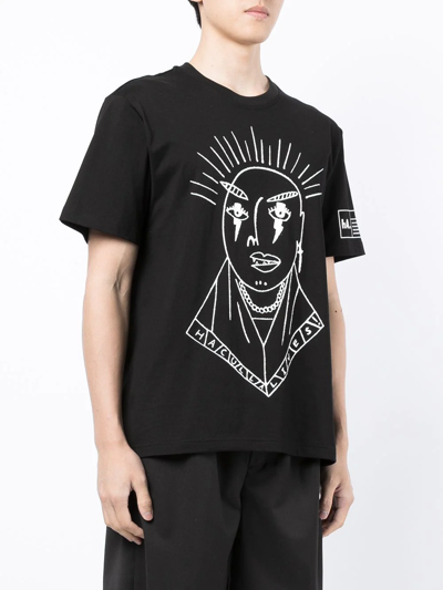 Haculla Sketch-style Print T-shirt In Black