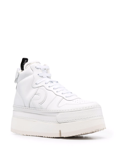 R13 Chunky Leather Sneakers In White