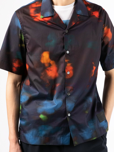 Shop Paul Smith Dyed Effect Cotton Shirt In Multicolour
