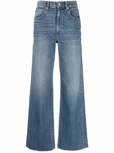 Shop Slvrlake Mid-rise Flared Jeans In Blue