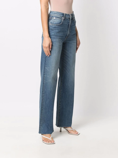 Shop Slvrlake Mid-rise Flared Jeans In Blue