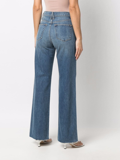 Shop Slvrlake Mid-rise Flared Jeans In Blue