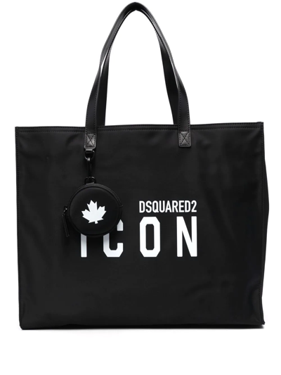 Shop Dsquared2 Icon-print Tote Bag In Black