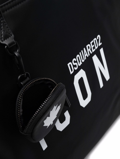 Dsquared2 Icon Logo-print Tote Bag In Black