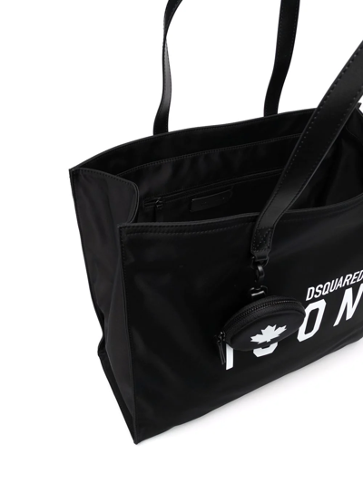 Shop Dsquared2 Icon-print Tote Bag In Black