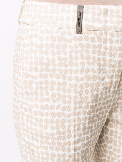 Shop Peserico Slim-cut Trousers In Neutrals