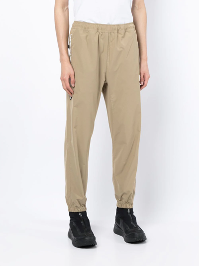 Shop Aape By A Bathing Ape Logo-patch Track Pants In Brown