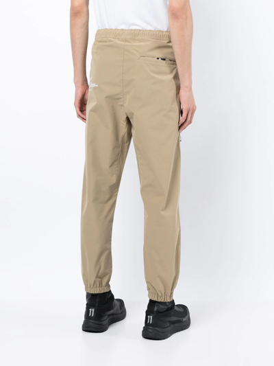 Shop Aape By A Bathing Ape Logo-patch Track Pants In Brown