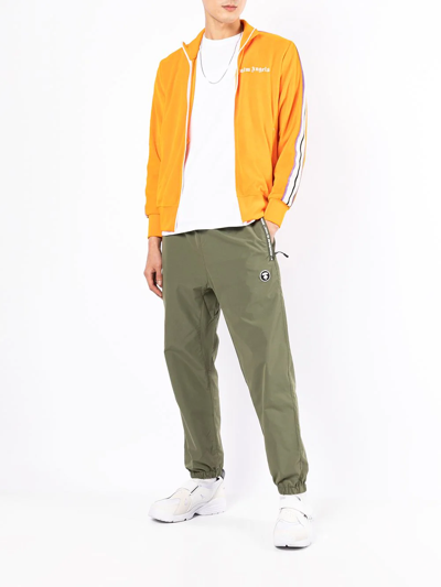 Shop Aape By A Bathing Ape Logo-patch Track Pants In Green