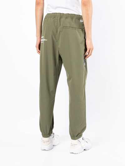 Shop Aape By A Bathing Ape Logo-patch Track Pants In Green