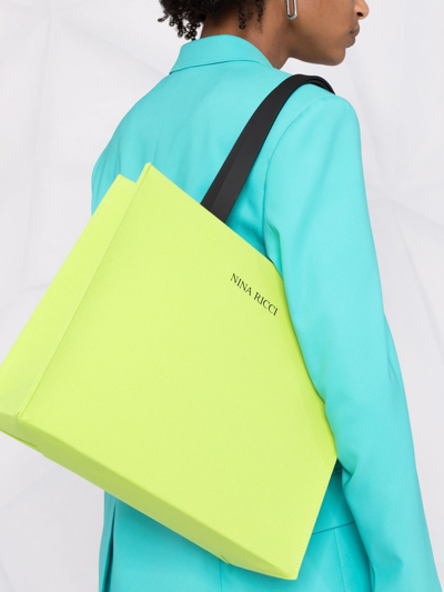 Shop Nina Ricci Logo-print Tote Bag In Green