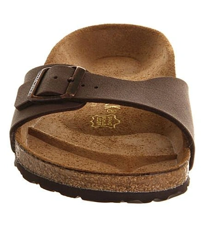 Shop Birkenstock Madrid Faux-leather Sandals In Mocha Nubuck