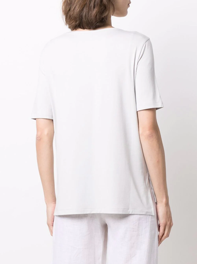 Le Tricot Perugia Scoop Neck T-shirt In White