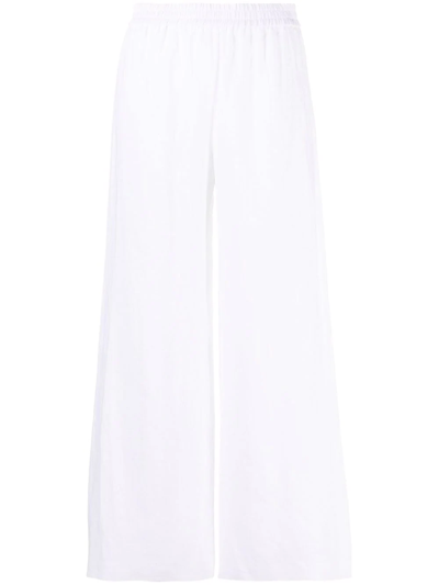 Shop Fabiana Filippi Wide-leg Elasticated-waistband Trousers In White