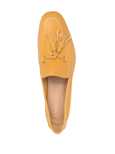 Shop Doucal's Tassel Slip-on Loafers In Yellow