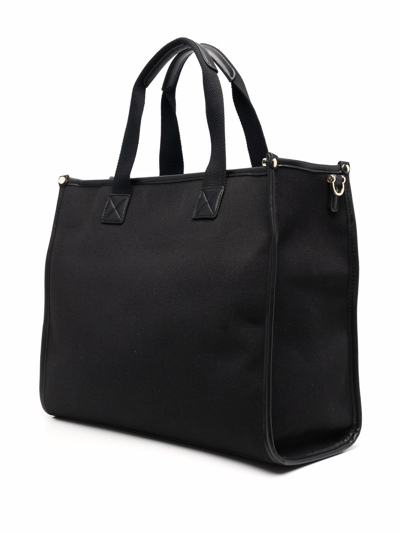 Shop V-73 Responsability Tote Bag In Black