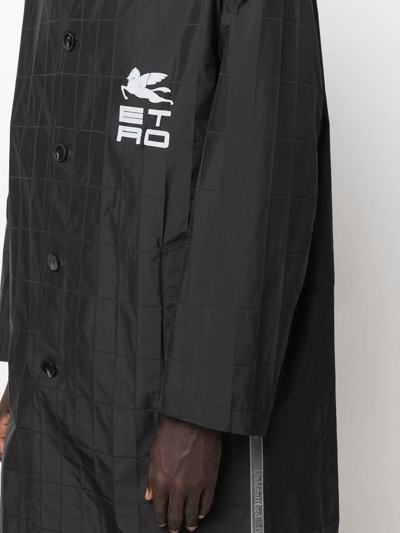 Shop Etro Pegasus Single-breasted Coat In Black