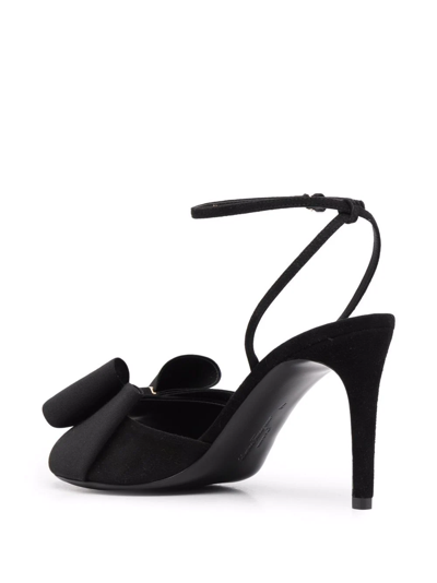 Shop Ferragamo Vara-bow Detail Sandals In Black