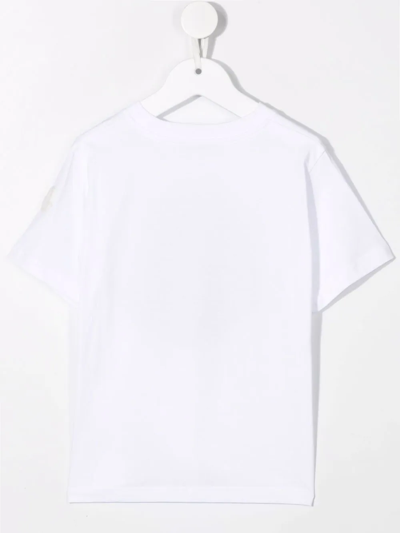 Shop Moncler Logo-print T-shirt In White