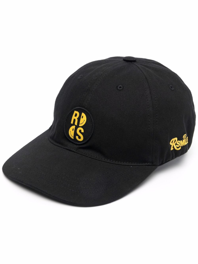 Shop Raf Simons Embroidered-logo Baseball Cap In Black