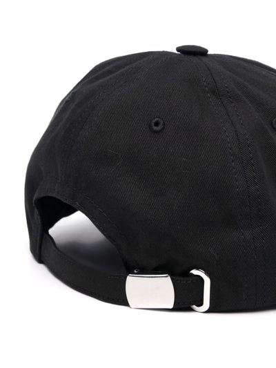 Shop Raf Simons Embroidered-logo Baseball Cap In Black