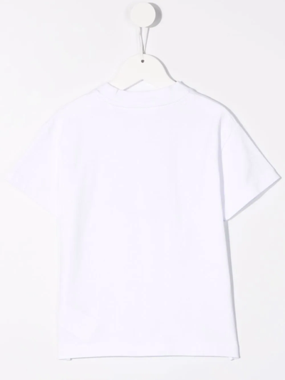 Shop Palm Angels Bear Print T-shirt In White