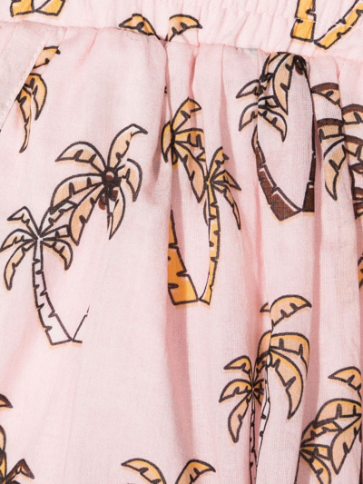 Shop Palm Angels Palm-tree Print A-line Mini Skirt In Pink