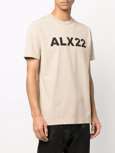 Shop Alyx Logo-print T-shirt In Neutrals