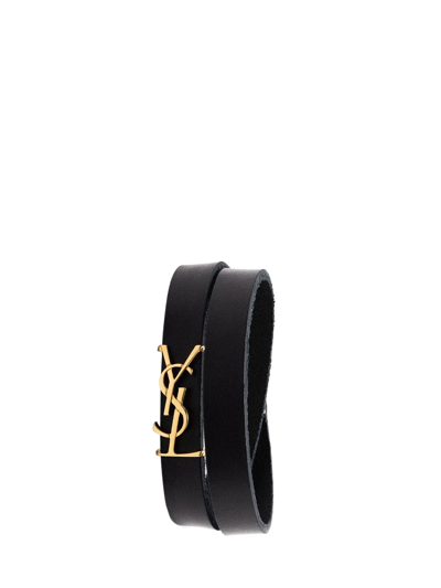 Shop Saint Laurent Opyum Black Bracelet
