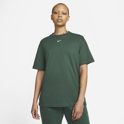 Shop Nike Sportswear Essentials Women's T-shirt In Pro Green,white