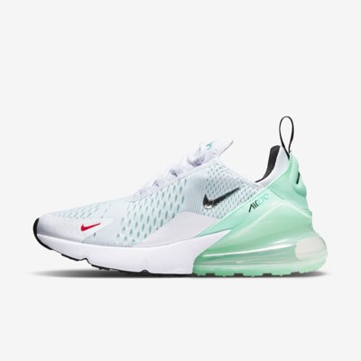 Nike Air Max 270 Women's Shoes In White,mint Foam,washed Teal,metallic  Silver | ModeSens