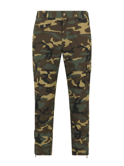 Shop Dolce & Gabbana Men's Camo Ripstop Pants In Camouflage