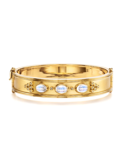 Shop Temple St Clair Women's Classic 18k Gold & Blue Moonstone Bangle Bracelet
