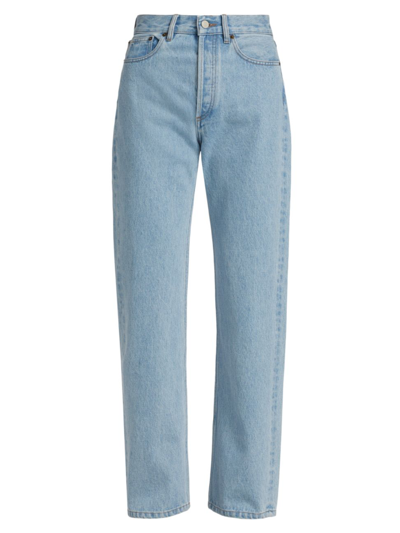 Shop Still Here Women's Childhood Straight-fit Jeans In Vintage Blue