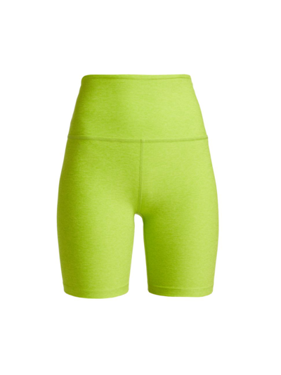 Shop Beyond Yoga Women's High-rise Stretch Bike Shorts In Matcha Green Lime
